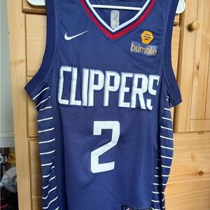 Nike Blue and White Clippers Game Jersey